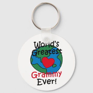 World’s Greatest Grammy Heart Key Ring