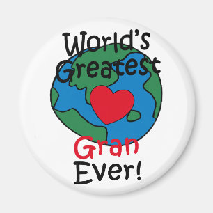 World’s Greatest Gran Heart Magnet