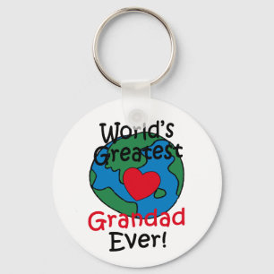 World’s Greatest Grandad Heart Key Ring