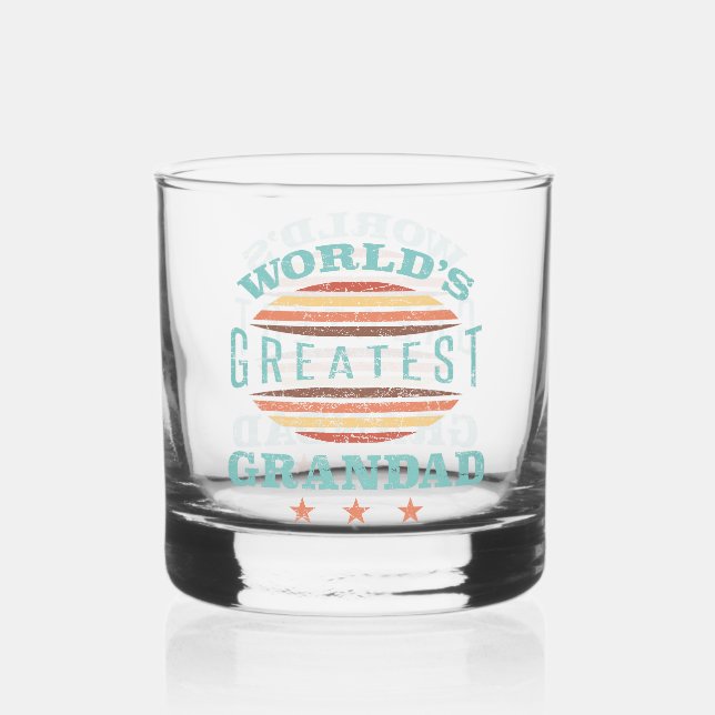 World’s Greatest Grandad Whiskey Glass (Front)