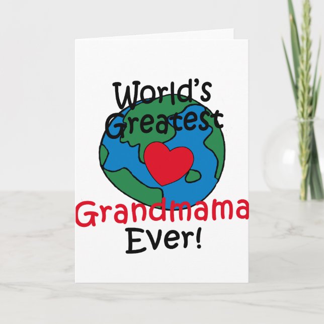 World’s Greatest Grandmama Heart Card (Front)