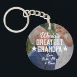 World’s Greatest Grandpa Photo Father’s Day Key Ring<br><div class="desc">World’s Greatest Grandpa Photo Father’s Day Keychain</div>