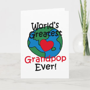 World’s Greatest Grandpop Heart Card