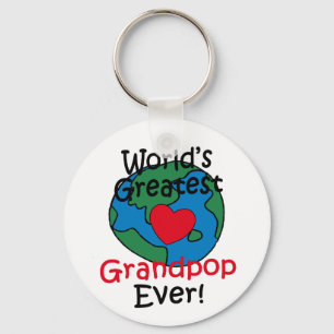World’s Greatest Grandpop Heart Key Ring