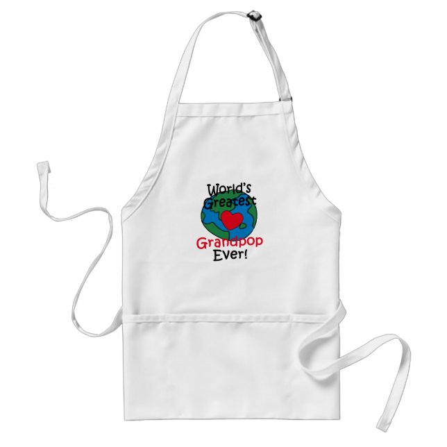 World’s Greatest Grandpop Heart Standard Apron (Front)