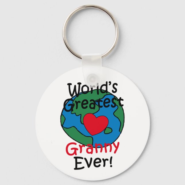 World’s Greatest Granny Heart Key Ring (Front)