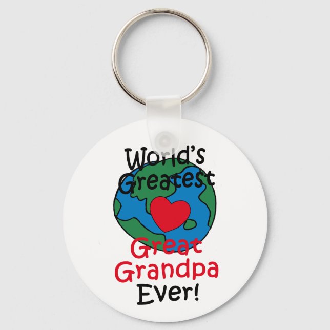 World’s Greatest Great Grandpa Heart Key Ring (Front)