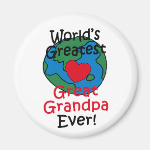 World’s Greatest Great Grandpa Heart Magnet