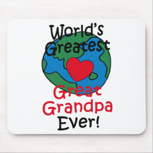 World’s Greatest Great Grandpa Heart Mouse Mat