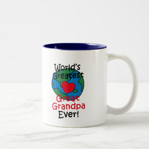 World’s Greatest Great Grandpa Heart Two-Tone Coffee Mug
