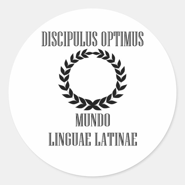 World’s Greatest Latin Student (Male) Classic Round Sticker (Front)