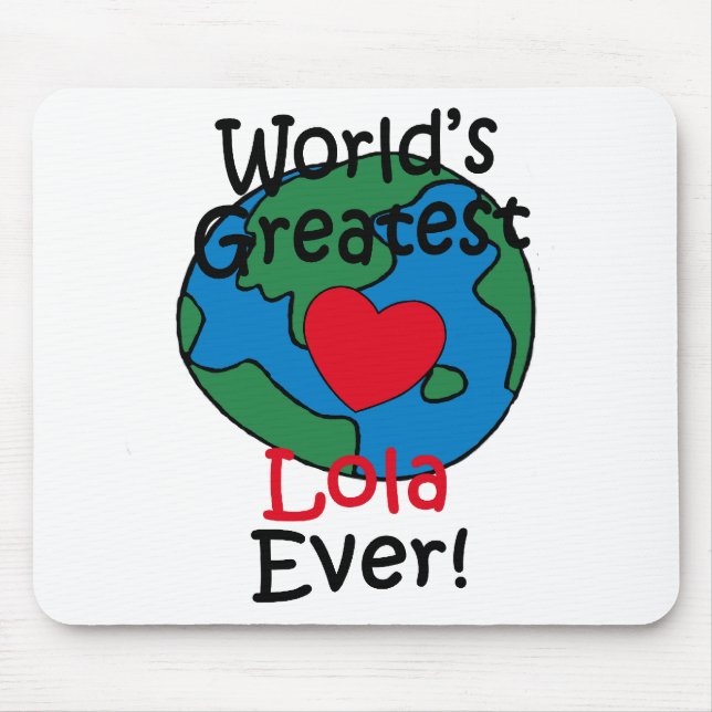 World’s Greatest Lola Heart Mouse Mat (Front)