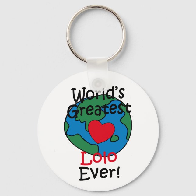 World’s Greatest Lolo Heart Key Ring (Front)