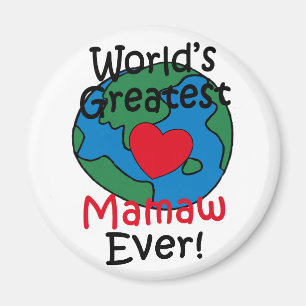 World’s Greatest Mamaw Heart Magnet