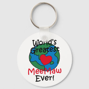 World’s Greatest MeeMaw Heart Key Ring