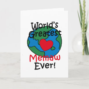 World’s Greatest Memaw Heart Card