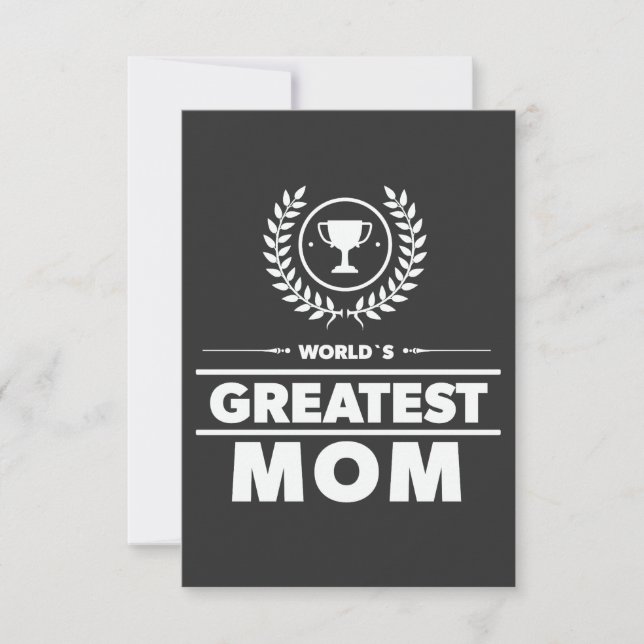 World`s Greatest MOM Adorable Award Mothers Day Thank You Card (Front)