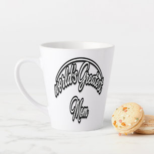 World’s Greatest Mum Elegant Cursive Design Latte Mug