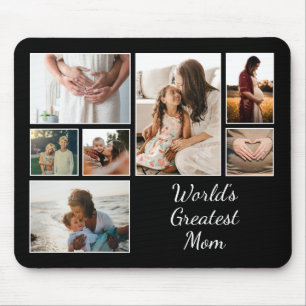 World’s Greatest Mum Family Child 7 Photo Collage Mouse Mat