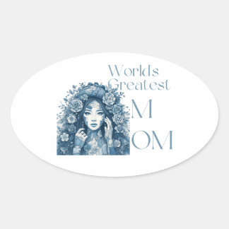 World’s greatest Mum  Oval Sticker