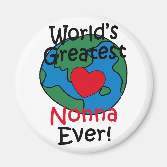 World’s Greatest Nonna Heart Magnet (Front)