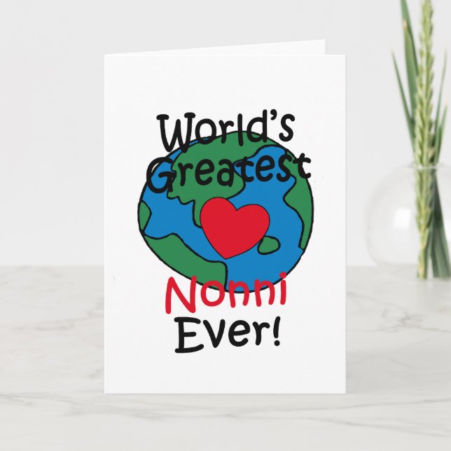 World’s Greatest Nonni Heart Card (Front)