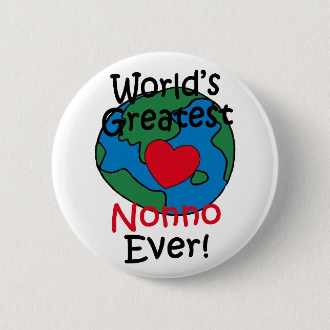 World’s Greatest Nonno Heart 6 Cm Round Badge (Front)