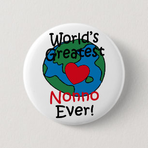 World’s Greatest Nonno Heart 6 Cm Round Badge