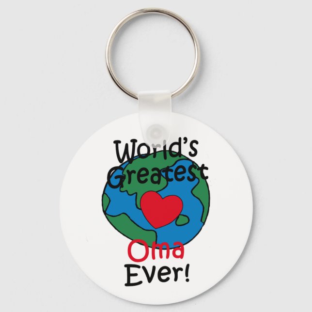 World’s Greatest Oma Heart Key Ring (Front)