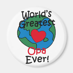 World’s Greatest Opa Heart Magnet