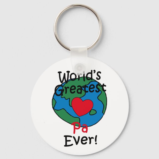 World’s Greatest Pa Heart Key Ring (Front)