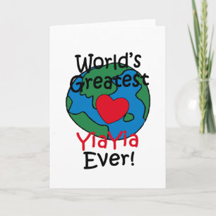 World’s Greatest YiaYia Heart Card
