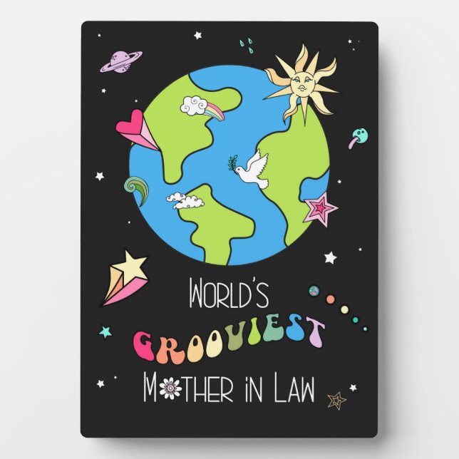 World’s Grooviest Mother in Law Retro Plaque       (Front)