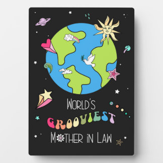World’s Grooviest Mother in Law Unique Retro Gift Plaque