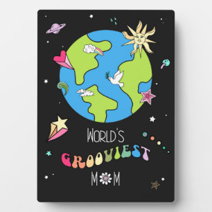 World’s Grooviest Mum Retro Plaque                