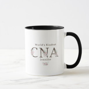 World’s Kindest CNA Floral Christmas Mug