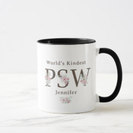 World’s Kindest PSW Floral Christmas Mug