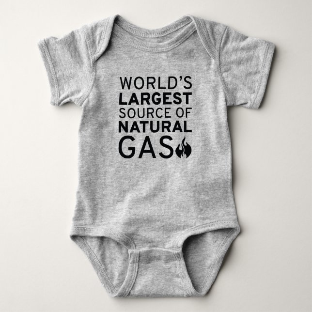 World’s Largest Source Of Natural Gas Baby Bodysuit (Front)