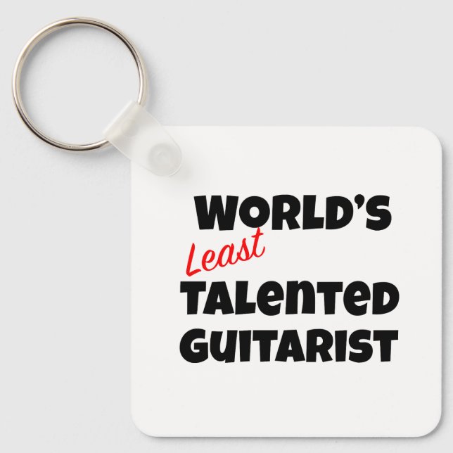 World’s Least Talented Guitarist Key Ring (Front)