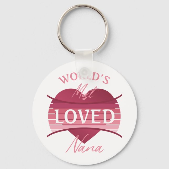 World’s Most Loved Nana Key Ring (Front)
