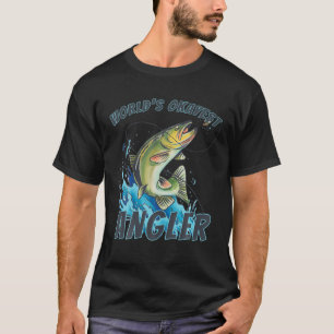 World S Okayest Angler Funny Sarcastic Fishing T-Shirt
