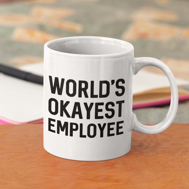 World’s Okayest Employee Coffee Mug (world's okayest employee mug)