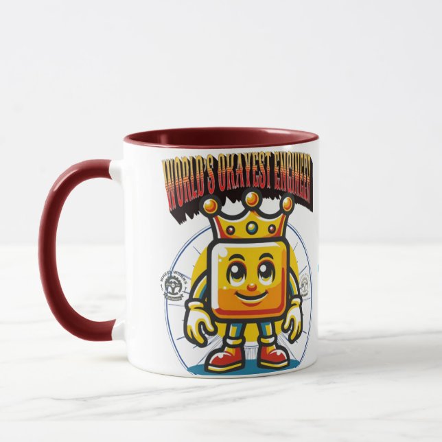 World’s Okayest Engineer Coffee Mug – Funny Gift  (Left)