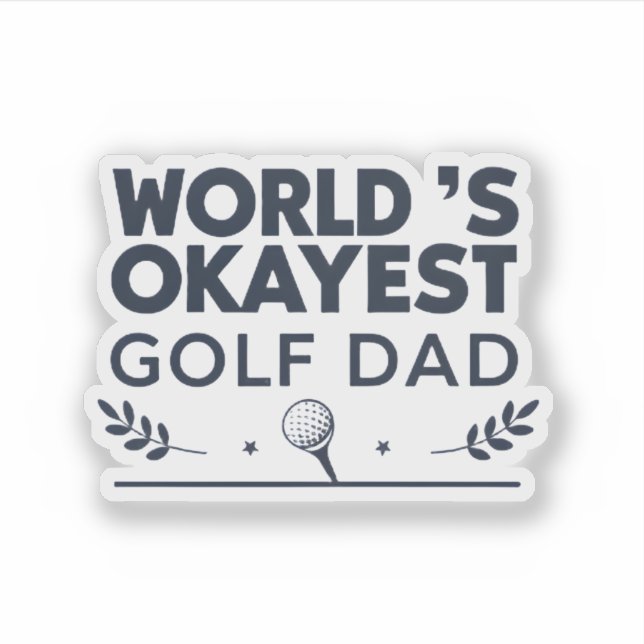 World’s Okayest Golf Dad Vintage Emblem (Front)