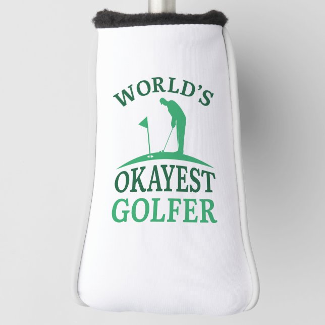 World’s Okayest Golfer Golf Head Cover (Rotate 90)