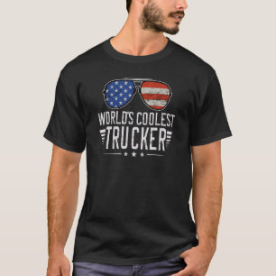 World´s Okayest Trucker Truck Driver Vintage Tru T-Shirt
