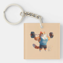 World’s Strongest Mum Cat Keychain