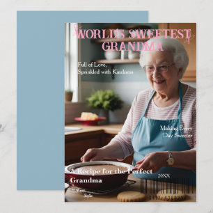 World’s Sweetest Grandma' Magazine Cover card