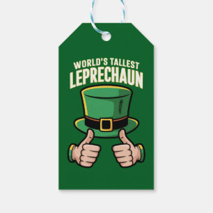 World’s Tallest Leprechaun Funny Irish Humour Gift Tags
