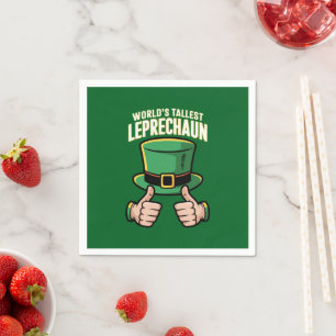 World’s Tallest Leprechaun Funny Irish Humour  Napkin